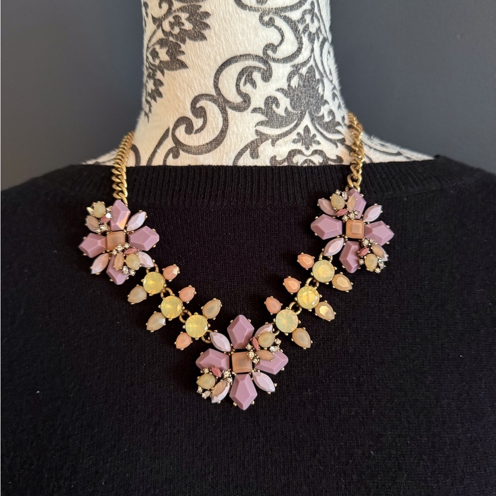 J Crew Elegant Floral Statement Necklace